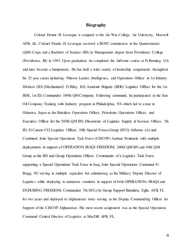 Air war college research paper