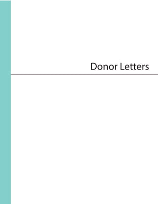 Donor Letters
 