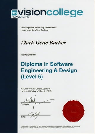 Diploma in Software Engineering and Design