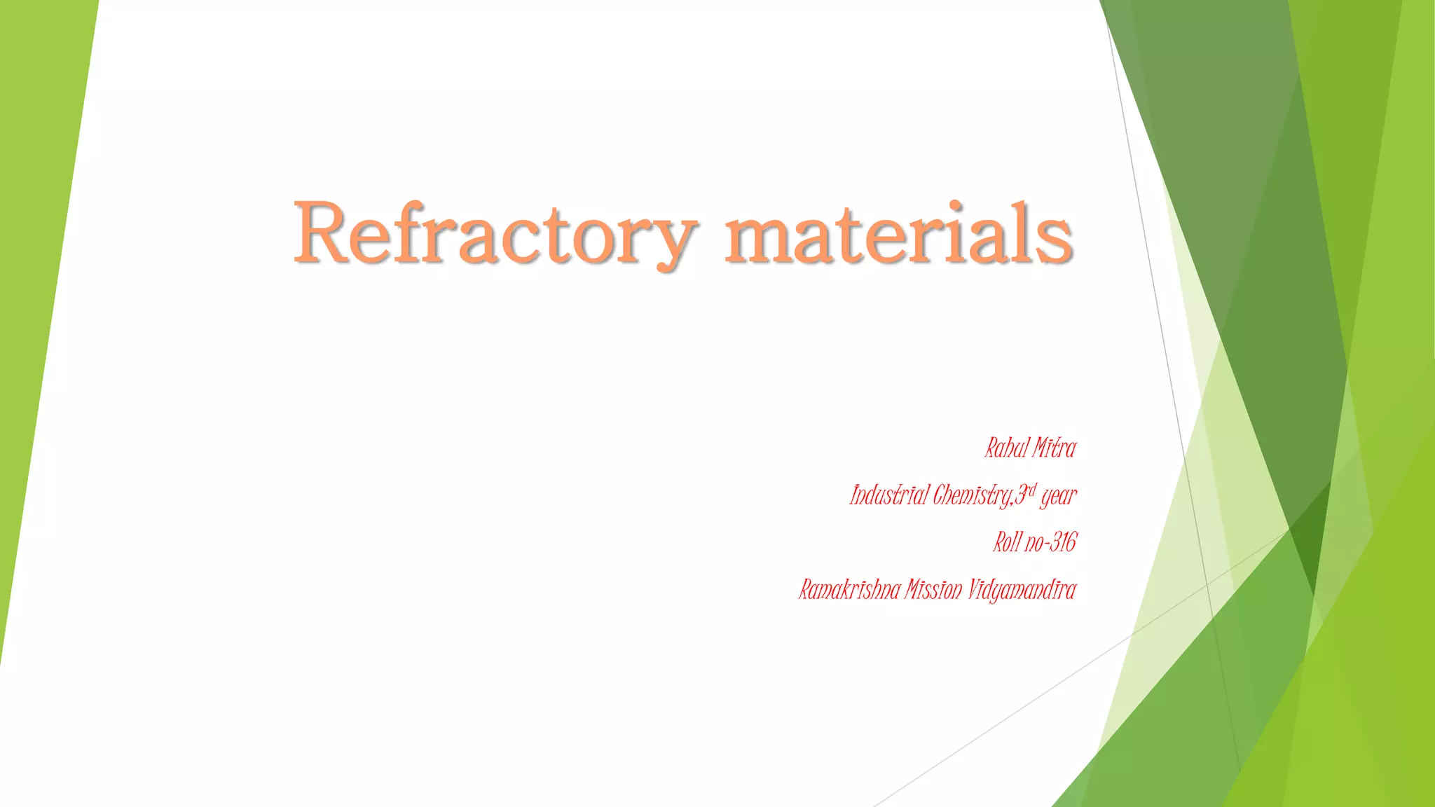 Refractory Materials | PPTX