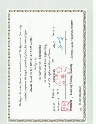certificate of bachelors degree 