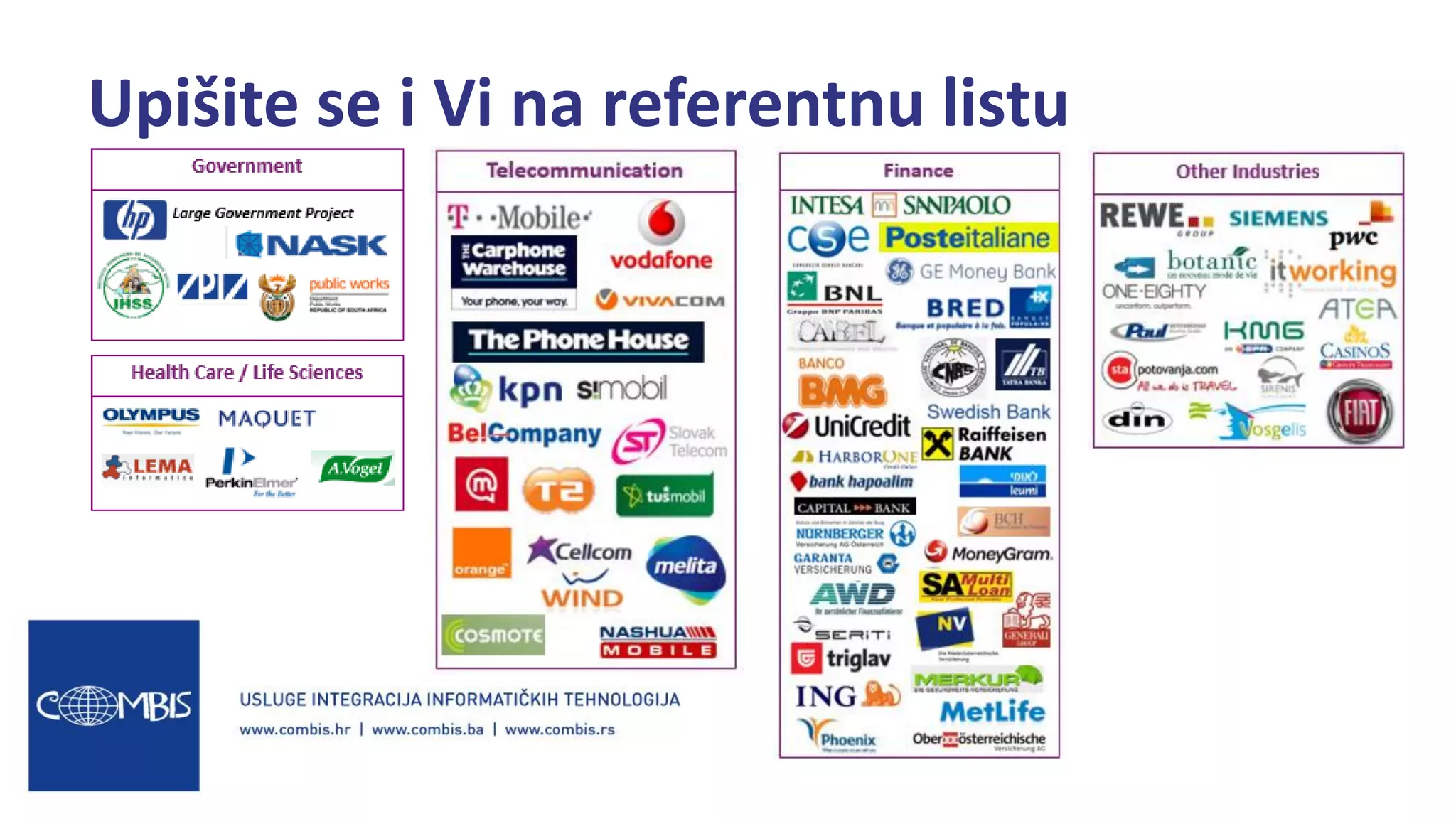 Upišite se i Vi na referentnu listu
 