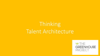 Thinking
Talent Architecture
 