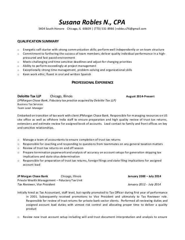 Resume Susana Robles