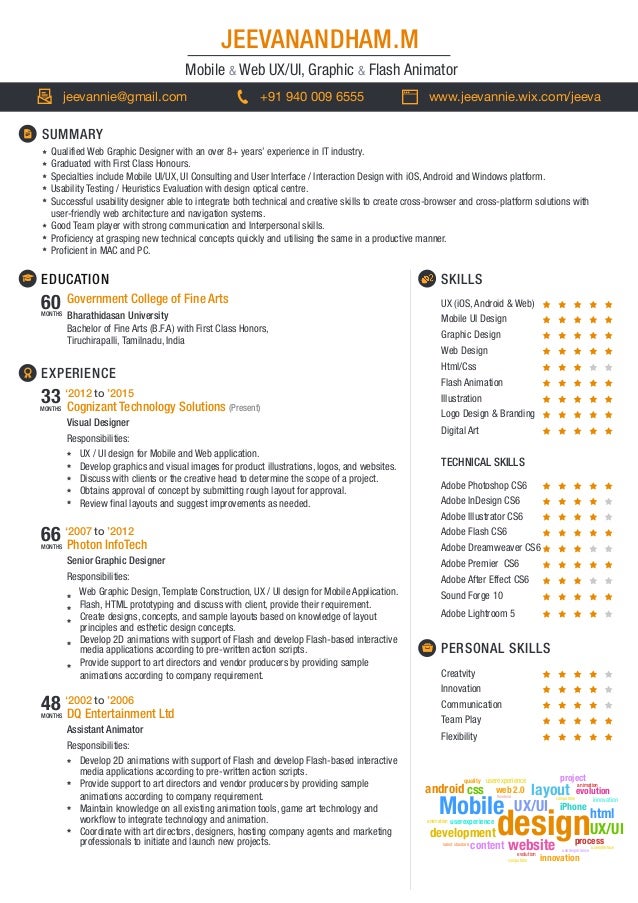 Web and graphic designer resume