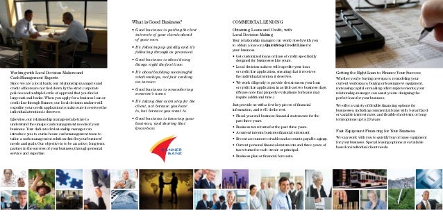 Banner Bank Small Business Services Brochure 1