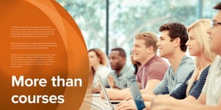 More than
courses
In addition to the most comprehensive security
training portfolio to bolster Cyber Professionals skills,
QA are also able to offer organisations world-class
Apprentices, Master Degrees and high-calibre fully-
trained QA Consultants in the Cyber Arena.
92% of organisations employing QA Apprenticeships
say that QA adds value to their business allowing them
to develop and retain talented professionals.
Building on our award-winning apprenticeship model
and through our academic partnerships we offer a
fully accredited UK postgraduate master’s degree
in Cyber and a Consulting Programme as an answer
to the increasing demand for qualified IT security
professionals.
 