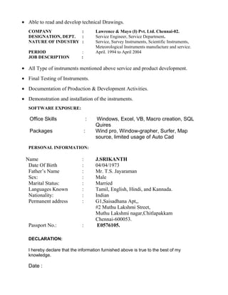 Srikanth-CV | PDF