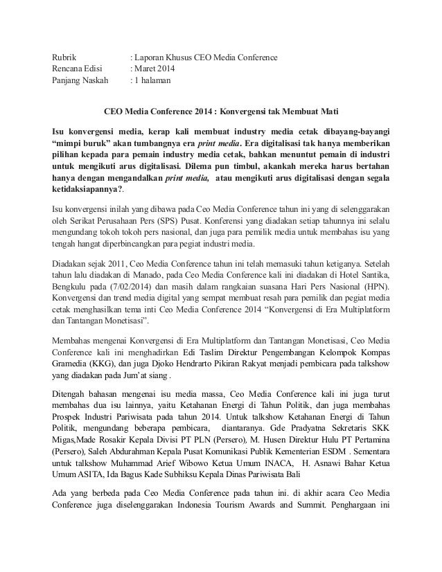 Laporan Khusus CEO Media Conference