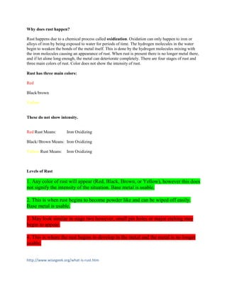 Why does rust happen | PDF
