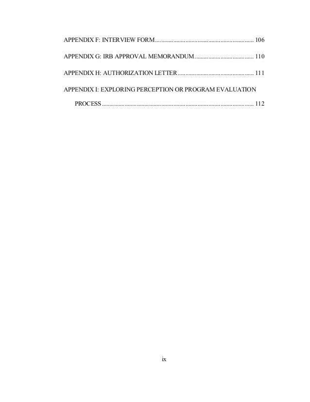 thesis interview appendix thesis interview appendix