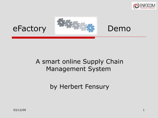 eFactory Demo A smart online Supply Chain Management System  by Herbert Fensury 