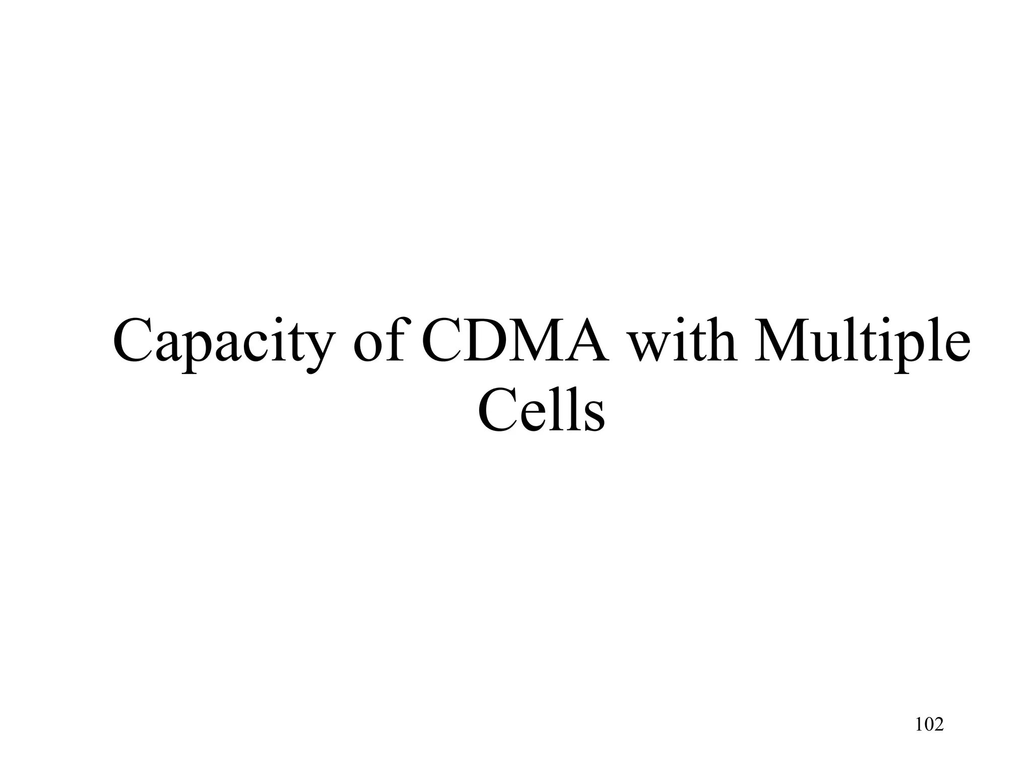 Capacity of CDMA with Multiple Cells 