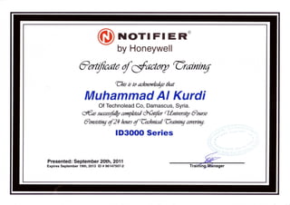 Notifier Certification