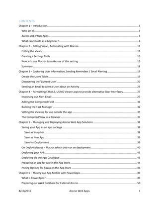 Access Web Apps E-Book | PDF