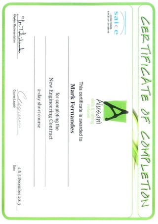 Certificate NEC 3