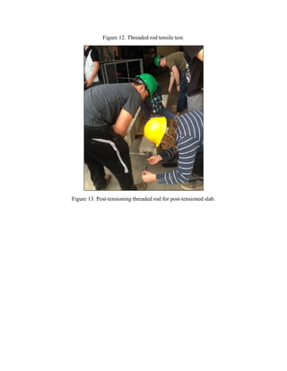 Figure 12. Threaded rod tensile test.
Figure 13. Post-tensioning threaded rod for post-tensioned slab.
 