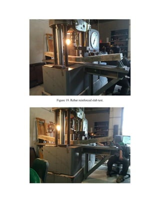 Figure 19. Rebar reinforced slab test.
 