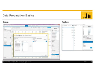 © 2014 SAP SE or an SAP affiliate company. All rights reserved. 38Public
Data Preparation Basics
Group Replace
 