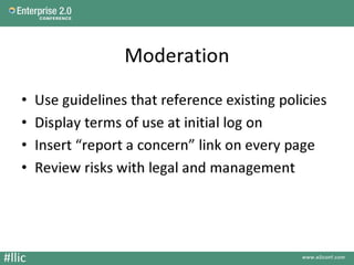 Lessons Learned from Internal Communities