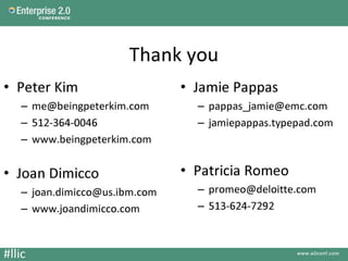 Lessons Learned from Internal Communities