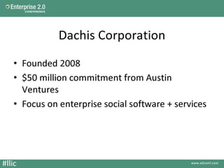 Lessons Learned from Internal Communities