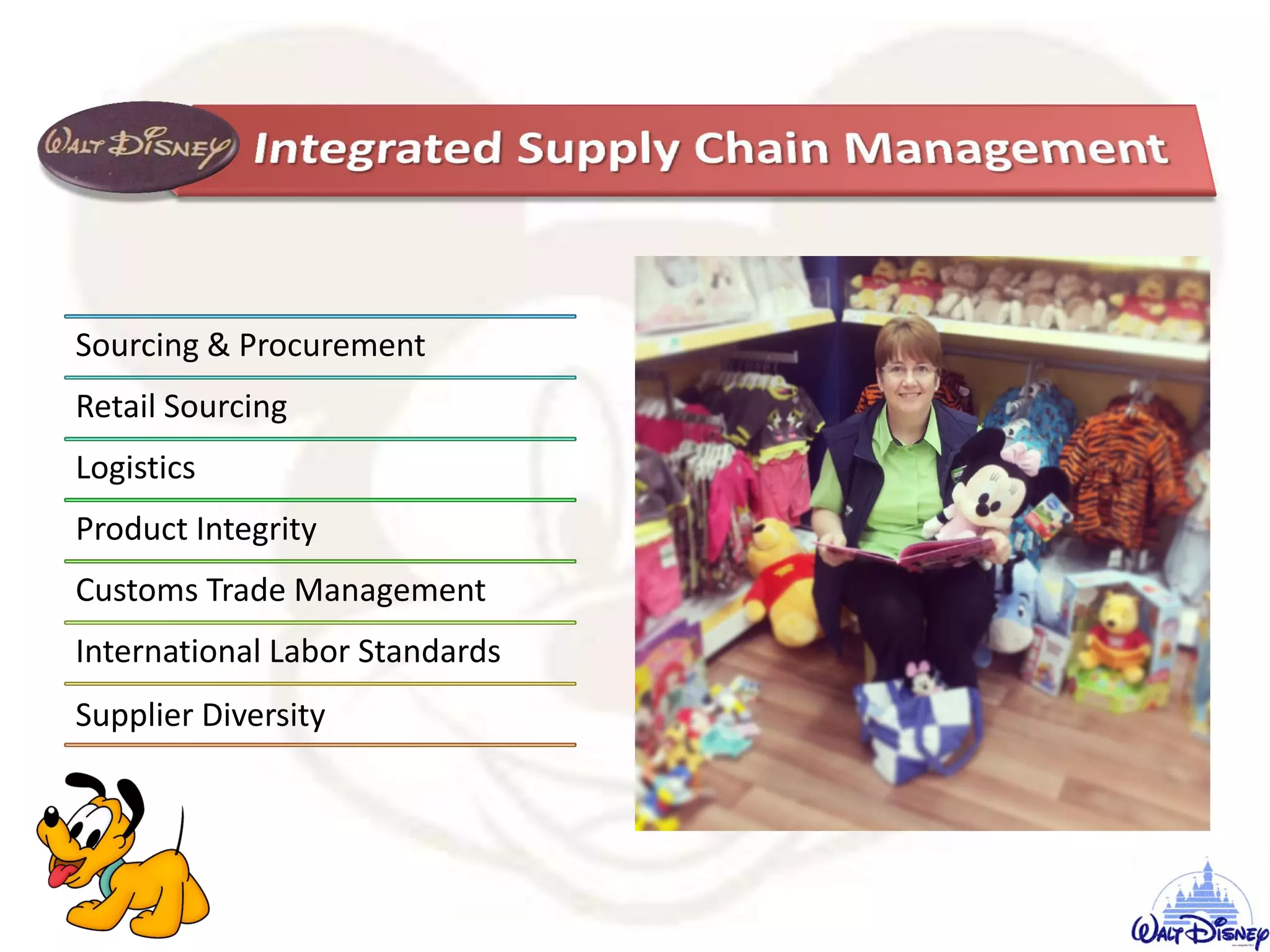 Sourcing & Procurement
Retail Sourcing
Logistics
Product Integrity
Customs Trade Management
International Labor Standards
Supplier Diversity
 