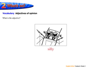 silly What is the adjective? Vocabulary   Adjectives of opinion 