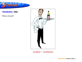 waiter / waitress What is the job? Vocabulary   Jobs 