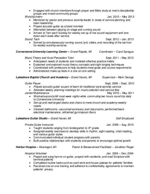 church resumes
