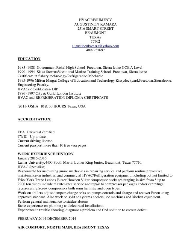 Edited Hvac Reume