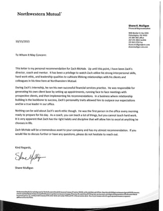 Shane Letter Shane Mulligan - Letter of Recommendation | PDF