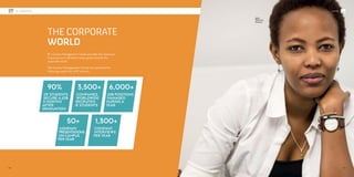 Judy
Wairimu
Kenyan
5. CAREERS
THE CORPORATE
WORLD
IE’s Career Management Center provides the resources
to pursue your individual career goals towards the
corporate world.
Companies
worldwide
recruited
IE students
Company
interviews
PER YEAR
OF STUDENTS
SECURE A JOB
3 MONTHS
AFTER
GRADUATION
Company
presentations
on campus
per year
3,500+
1,300+
90%
50+
6,000+
Job positions
managed
during a
year
The Careers Management Center has achieved the
following results for all IE schools:
/55
#ieIMBA
54/
 