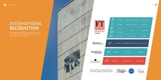 INTERNATIONAL
RECOGNITION
IE has undergone four decades of rapid growth and is
now recognized by the international press as one of the
world’s leading business schools.
IE Business School is fully accredited by
the world’s leading accreditation bodies:
3rd
3rd
2nd
5th
1st
5th
5th
13th
in Europe
Worldwide
Worldwide
Worldwide
European Business Schools
Business Schools
MBAs
December 2014
September 2011
November 2014
May 2013
March 2014
January 2014
June 2014
Online MBA Programs
MBAs
in Europe
Worldwide
Worldwide
Worldwide Master in Finance
Full-time MBA (Non-US category)
8/ /9
#ieIMBAINTERNATIONAL MBA
 