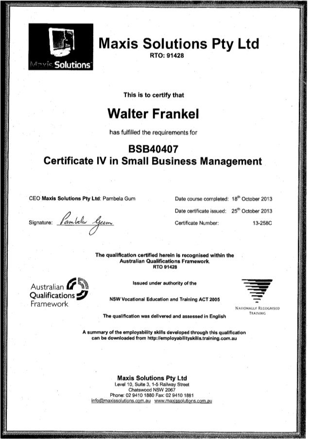 small certificate