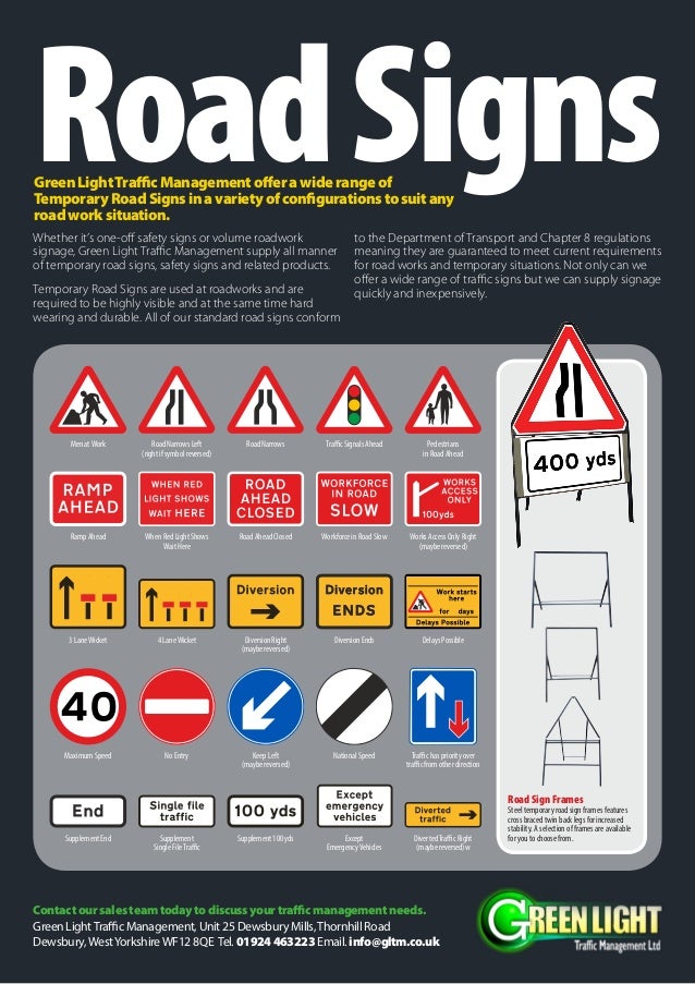 road signs flyer green light tm end of the road flyers