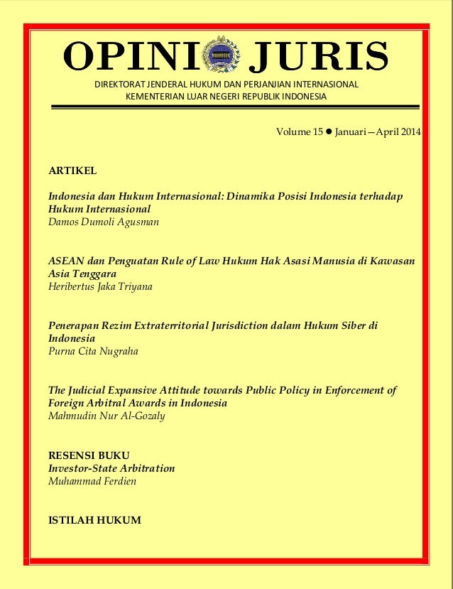 Mahmudin Nur Al Gozaly In Opinio Juris Vol 15 2014 Final