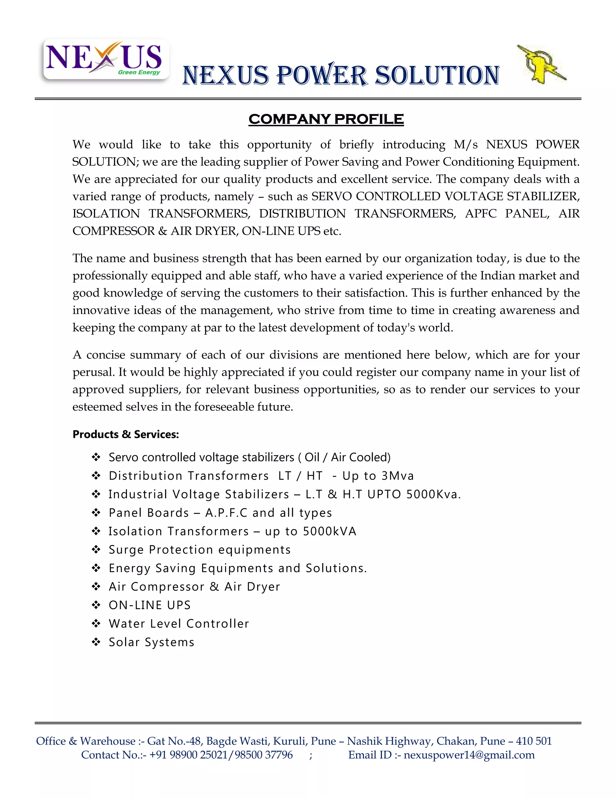 Microsoft Word - COMPANY PROFILE | PDF