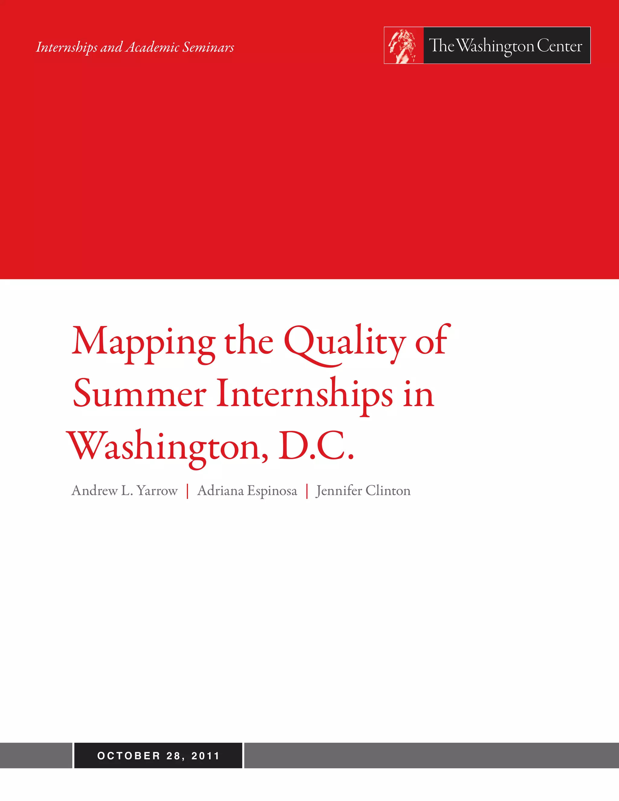 mappingqualitysummerinternshipswashingtondc PDF