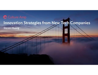 Innovation Strategies from New Tech Companies
Steven Huang
 