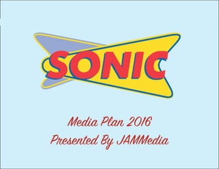 1
Media Plan 2016
Presented By JAMMedia
 