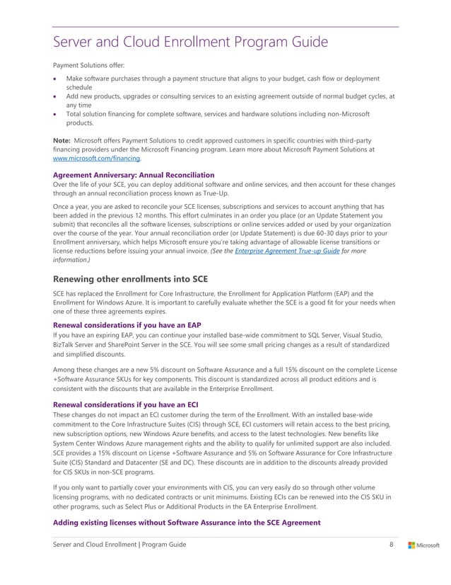 Microsoft server and cloud enrollment program guide pdf