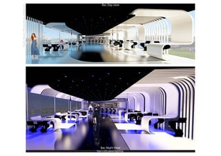 Bar, Night View
Bar, Day view
Star’s LED panel lighting
Tools:Revit,Photoshop,Indesign.
 