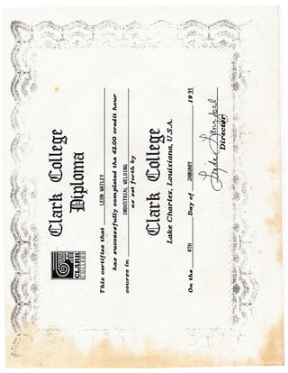 Clark College Diploma