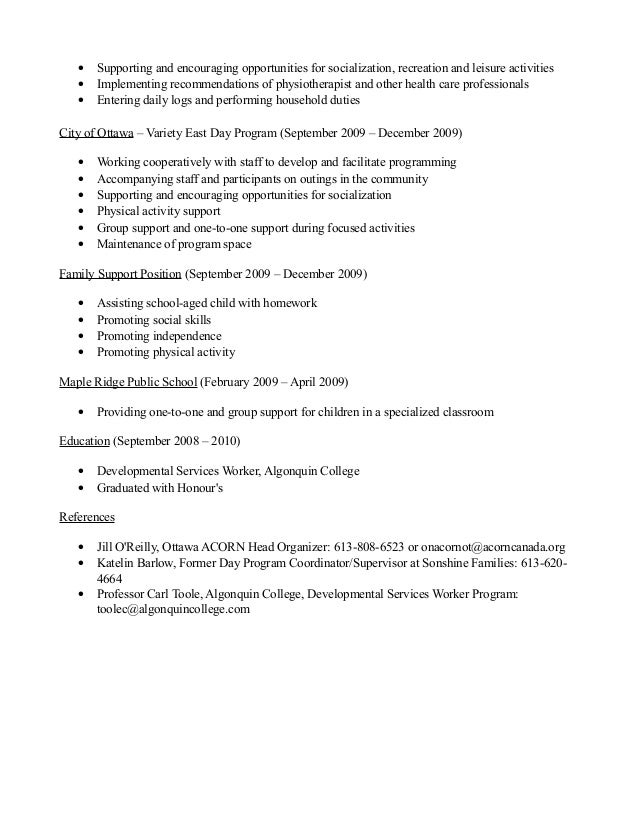 other activities in resumes