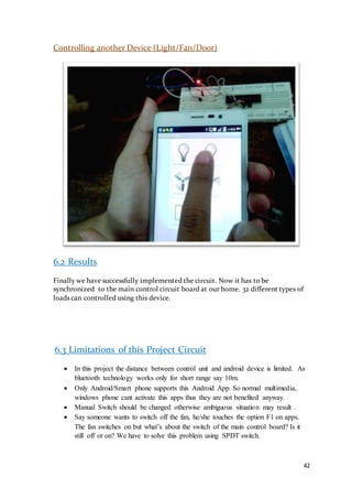 Home Appliances Controlling using Android Mobile via Bluetooth | DOCX