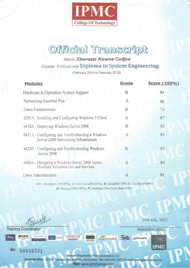 Ipmc transcript