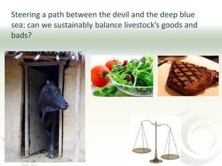 Livestock and climate change: Can we steer a path between the devil and the deep blue sea?