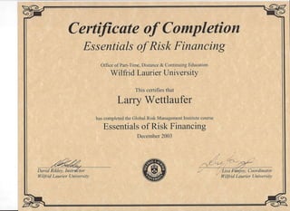 Essentials of Risk Financing0001