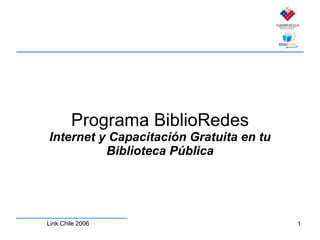 Programa BiblioRedes Internet y Capacitación Gratuita en tu Biblioteca Pública   